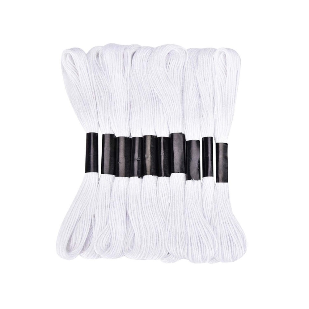 White Embroidery Floss, 24 Skeins Thread 24 skeins,