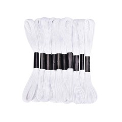 White Embroidery Floss, 24 Skeins Thread 24 skeins,