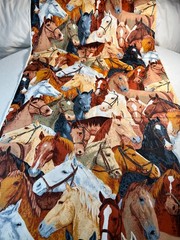 Fabric -OOP Horse Lovers Collage Equestrian Dream Sold By the Yard 36″ L x 44″ W