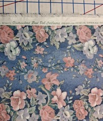 Vintage Floral Dusty Rose White Eyelet Cotton Fabric Lot 3pc Destash Craft