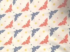 Wonder Woman fabric lot – 3+ yards – see description for individual measurements