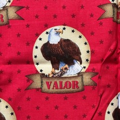 Patriotic Cotton Fabric Panel Lot Old Glory Centennial Soldiers Boots 5 piece