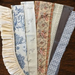 English Manor Textile Strip Collection, Vintage Primitive Trim, Sewing Supplies