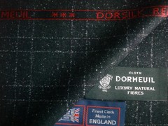 DORMEUIL 100% SUPER 130’s MERINO WOOL WORSTED SUITING FABRIC AQUAPLAN – 3.35 m