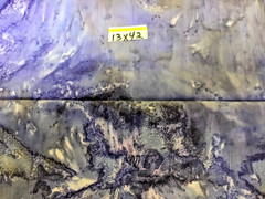 Lot of 9 Fabric All Different Assorted Size Pieces Watercolor Colorful Tie Dye