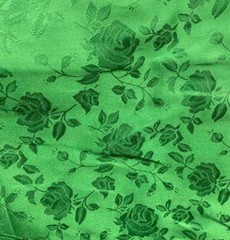 KELLY GREEN SATIN BROCADE FLORAL JACQUARD BACKDROP FABRIC WEDDING HOME DECOR