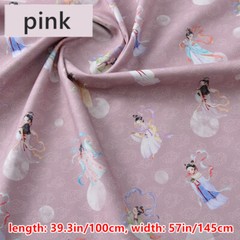 Cotton Fabric Cloth Chinese Fairy Printed Hanfu Clothing Bedding DIY Crafts