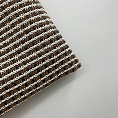 Acoustic Speaker Grill Cloth Fabric Black /Golden/White/Tan Strip 29in x 19in