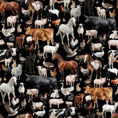 Farm Friends Fabric 45″ Wide 100% Premium Cotton Digital Print By The Yard