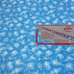 2 Pieces Blue White Sponge Print Fabric 44″ wide 2 Yards Total Cotton