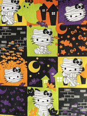 Hello Kitty Halloween Fabric JoAnn Exclusive 1/2 YD x 43” Mummy Bats Ghosts 2010