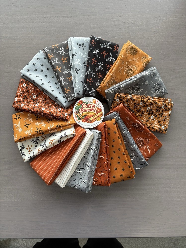 Moda Rustic Gatherings Cotton Fat Quarters Bundle 17 piece Fabric Lot New 18×22
