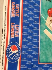 Vintage 2002 Little League ® Baseball Cotton Fabric Panel 46×89 10 Blocks 16″ Sq