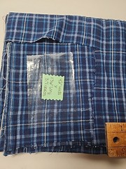 Multi-Tone BLUE & White Plaid Woven Cotton Quilting Sewing Fabric 42″ X 3.7yds