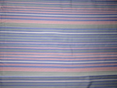 BTYD PASTEL PINK BLUE GREEN STRIPE SILKY POLYESTER BLEND FABRIC 60″W CLOTHING