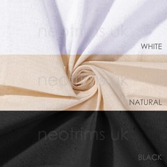 Calico Fabric 100% Cotton Undyed NATURAL Cream & WHITE & BLACK Superior Smooth