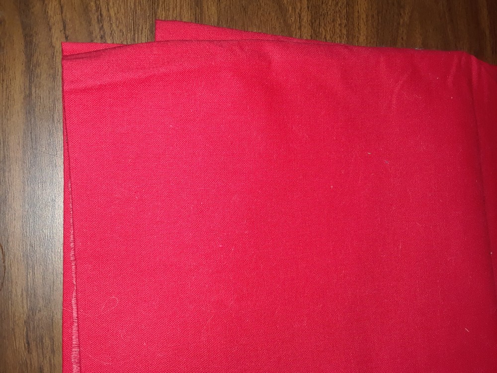 Pretty Red fabric, Suiting / Linen feel 35 “ wide x 2 yards
