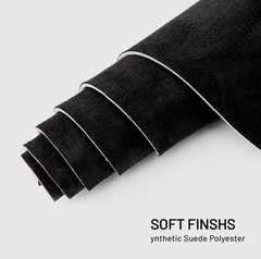 Suede Auto Headliner Fabric Black 98x60in Foam Backing for Car Truck SUV RV
