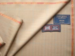 DORMEUIL “EXEL” MERINO WOOL WORSTED SUITING FABRIC IN “SHARKSKIN” = *See Below*