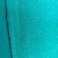 4.25 Yds Corduroy Fabric 100% Cotton 153×43 Aqua Blue Green Teal Silver Metallic