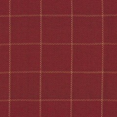 1.375 YDS MERLOT Red Check Block Cotton Drapery Pillow Cushion Upholstery Fabric