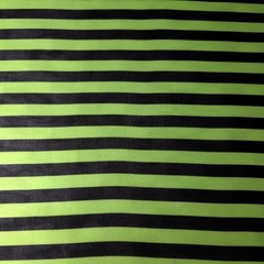 Neon Lime Green Black Striped Chiffon Fabric 58″ By The Yard Half Inch Stripe