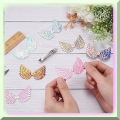 Iridescent Angel Wings Patch Set 40 Fabric Pieces