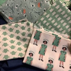 9 Reproduction Fat Quarters Aunt Grace Rothermel Marcus Brothers Greens