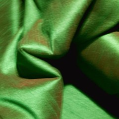 EMERALD GREEN BROWN TWO TONE FAUX SILK DUPIONI FABRIC FOREST 58″ BY THE YARD