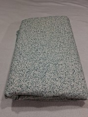 New Woven Tweed Bouclé Upholstery Fabric Teal Cream Vinyl Back 57″ x 63″