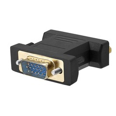 Gold DVI-A Female to HD15 VGA Male Adapter for Monitor Projector TV