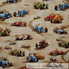 BonEful FABRIC FQ Cotton Quilt White Brown Boy Football Saturday Evening Post US