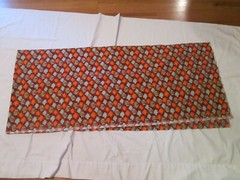 Floral Print Fabric Cotton Orange Red Blue Black White 3 Yards @ 44”