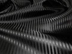 Black & Dark Gray Viscose Stripes Fabric Material Suit Jacket Ties Bags Lining