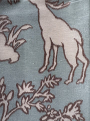Brunschwig & Fils Les Animaux Warp Print Fabric Remnant 24″x24″