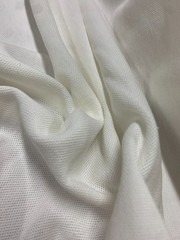 CLEARANCE 10 METRES – OFF WHITE PIQUE POLYCOTTON KNIT FABRIC: 150CM WIDE : HM-2