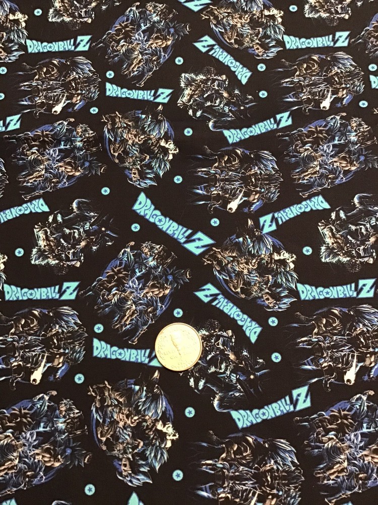 CUSTOM MADE…1 Yard DRAGONBALL Z Cotton Fabric 36” X 54”