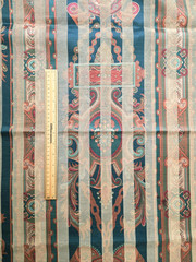 Jay Yang Upholstery Fabric Teal Stripe 2 Yds Flawed