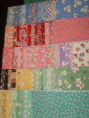 Vintage 85~ 10×10″ Charm Squares 1930s Reproduction Fabric Prints Aunt Grace ++
