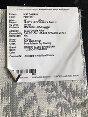 ROBERT ALLEN Ikat Damask in Pewter 16 1/2 x 17 1/4″ Woven Fabric Sample