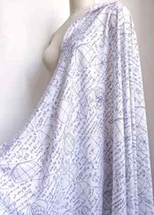 55”Wide By Yard Geometry Design Viscose Fabric Soft Shirt Material Rayon Poplin