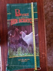Empty Chicken Hen Feed Woven Plastic Sack Crafts Art Repurpose Yard/Wall Decor