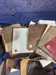 Large Quality Leather Sample Swatch Lot Craft Wallet Sheath Zebra Cobra Croc Etc
