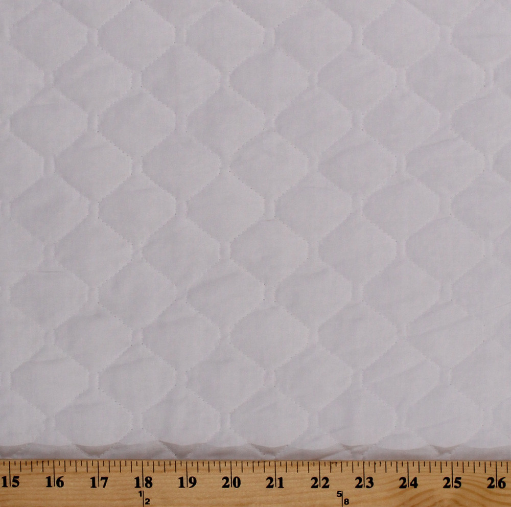42″ Single Face White Quilted Fabric by the Yard D268.10