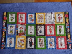 RARE OOP 2005 Loralie Harris Cool School Panel + Border Stripe