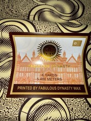 Wax Print Fabric 6 Yards By Fabulous Dynasty Gold Black Geometric