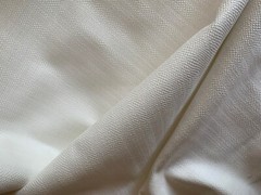 White Basket Weave Textured 100% Linen Fabric