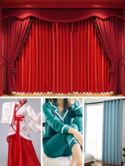 Solid Satin Damask Fabric Dress Sewing Garment Lining Cloth Curtain Material 1.5