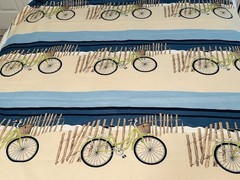 New Bicycles On Beach Solarium 1 7/8 yd x 54″ Richloom Upholstery Fabric In/Out