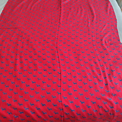 Scotty Dog Polyester Cotton Blend Fabric on Red Blouse Shirt 46″ W x 2 Yards